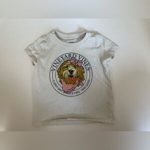 Vineyard Vines toddler girl T-shirt glitter doodle pup 3T